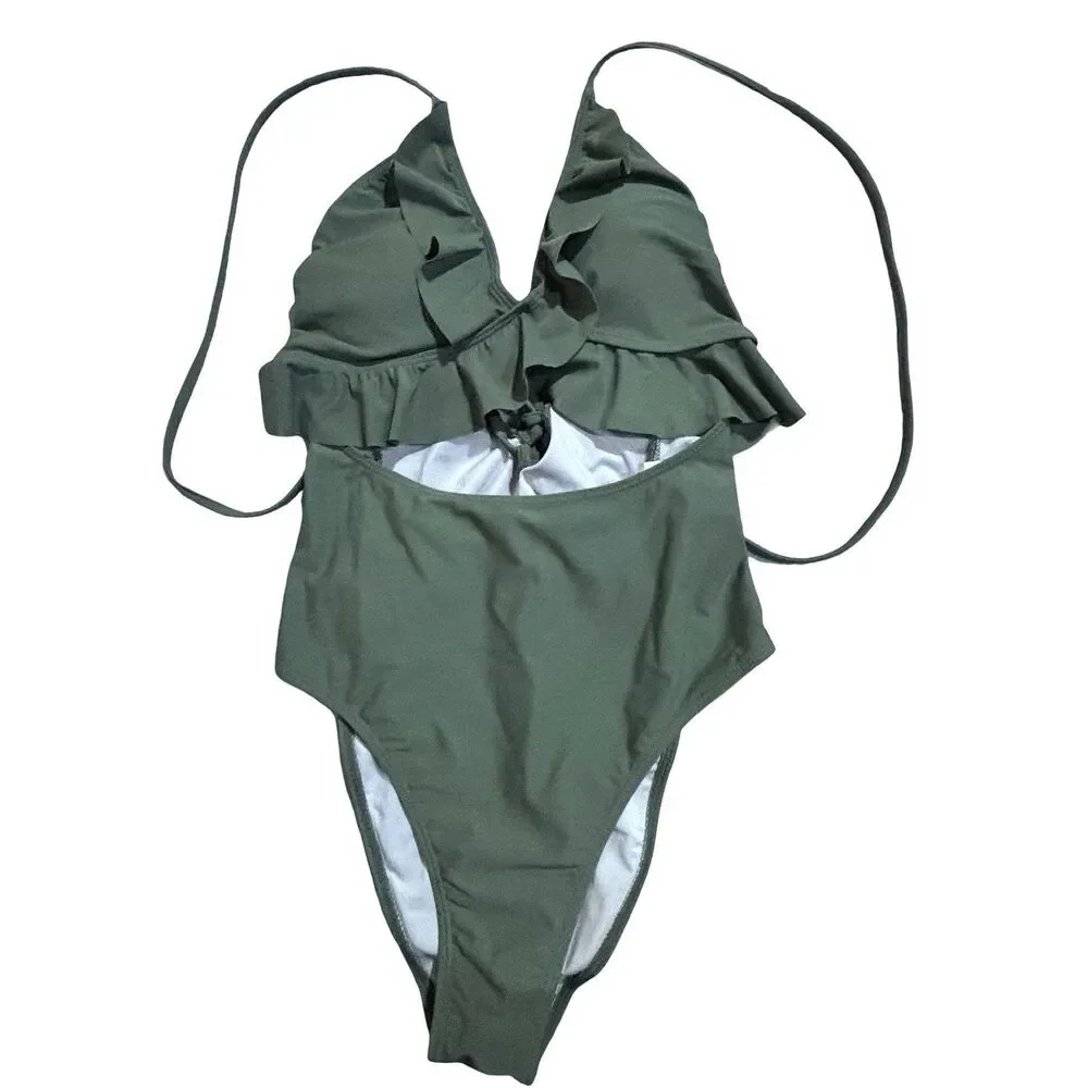 DAVI & DANI Monokini Women’s XL Ruffle One Piece Swimsuit